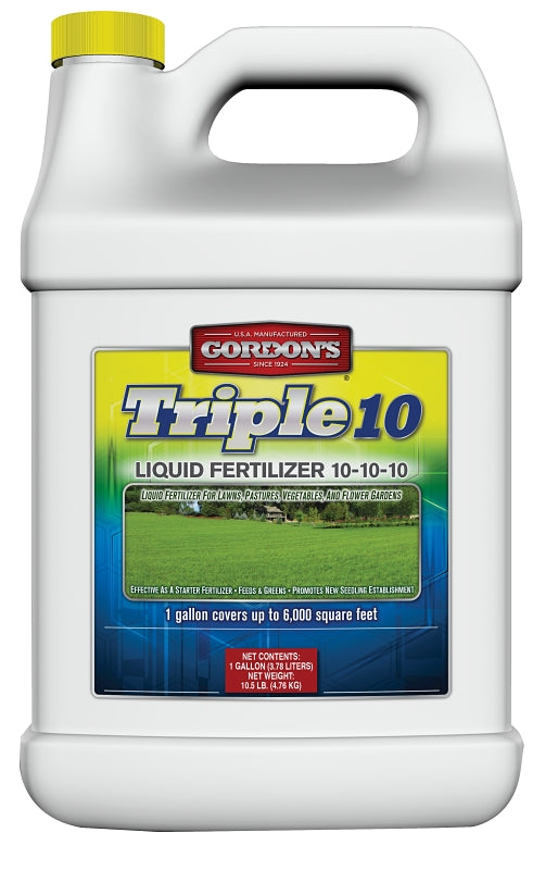 Gordon's 7441072 Fertilizer, 1 gal, Liquid, 10-10-10 N-P-K Ratio