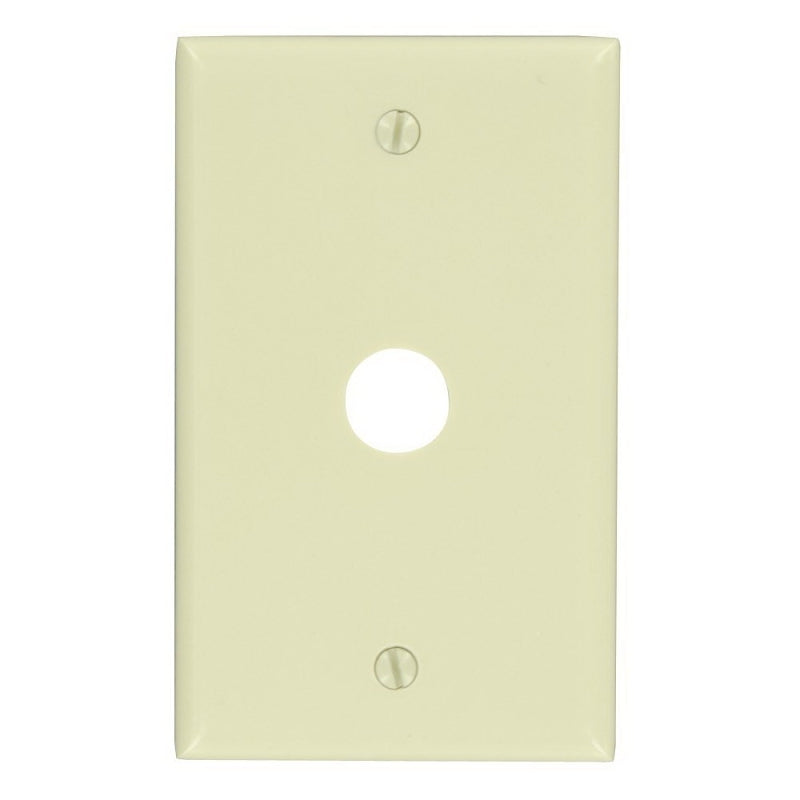 Leviton 001-86017-000 Wallplate, 4-1/2 in L, 2-3/4 in W, 1 -Gang, Thermoset, Ivory, Smooth