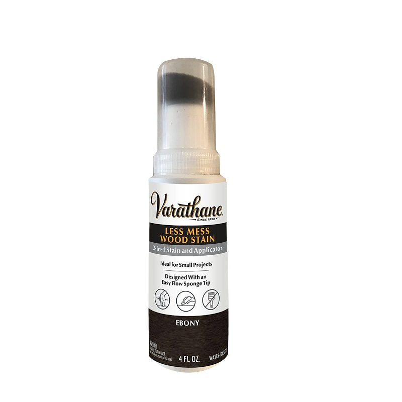 Varathane 368031 Stain and Applicator, Ebony, Liquid, 4 oz, Bottle