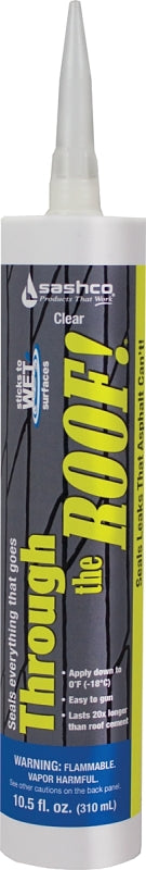 Sashco 14010 Cement and Patching Sealant, Clear, Liquid, 10.5 oz, Cartridge