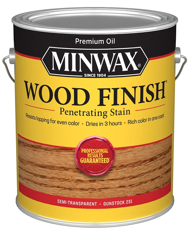 Minwax Wood Finish 710880000 Wood Stain, Gunstock, Liquid, 1 gal, Can