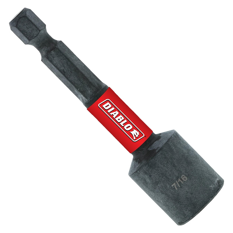 Diablo DNTSL716 Magnetic Nutsetter, 2-9/16 in L, 7/16 in L Shank