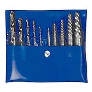 Irwin 11117 Extractor and Drill Bit, 10-Piece, Cobalt, Specifications: Spiral Flute