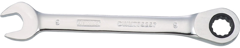 DeWALT DWMT75257OSP Combination Wrench, Metric, 9 mm Head, 4-27/32 in L, Chrome, Comfort-Grip Handle