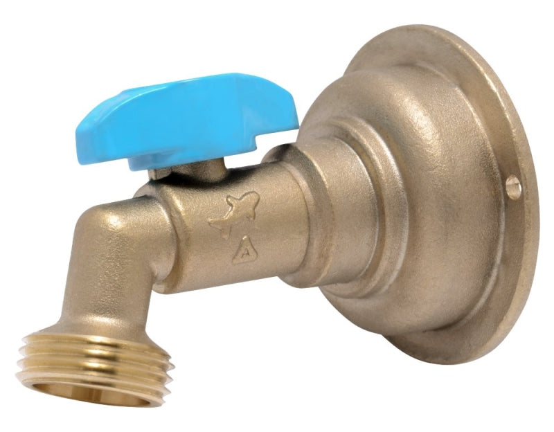 SharkBite 24620LF Hose Bibb, 1/2 x 3/4 in Connection, MHT, 200 psi Pressure, Quarter-Turn Actuator, Brass Body