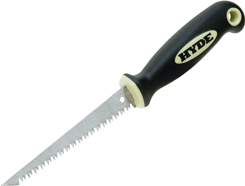 Hyde MAXXGRIP PRO Series 09016 Jab Saw, 6 in L Blade, 1 in W Blade, HCS Blade, Overmolded Handle, Redwood Handle