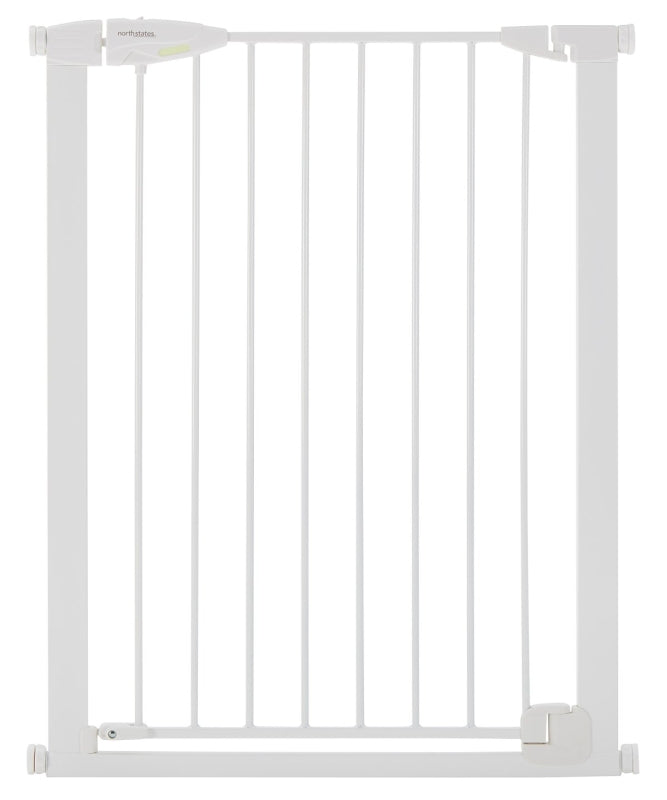 Toddleroo by North States 5337 Auto-Close Gate, Metal, White, 36 in H Dimensions