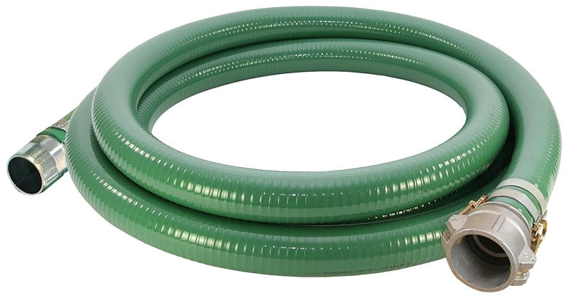 Abbott Rubber 1240-3000-20-CN Water Suction Hose, 3 in ID, 20 ft L, Camlock Female x MNPT, PVC