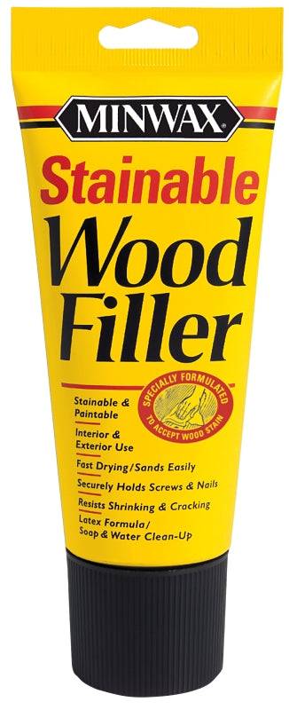 Minwax 42852000 Wood Filler, Solid, Natural, 6 oz Tube