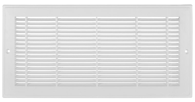 Imperial RG3011 Sidewall Grille, 14 in L, 6 in W, Rectangle, Polystyrene, White