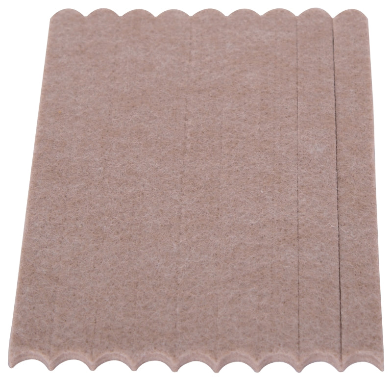 ProSource FE-S106-PS Furniture Pad, Felt Cloth, Beige, 6 x 1/2 in Dia, 1/2 in W, 3/16 in Thick, Square