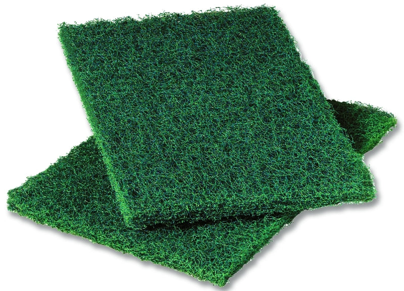 Scotch-Brite 86 Scouring Pad, 9 in L, 6 in W, Green