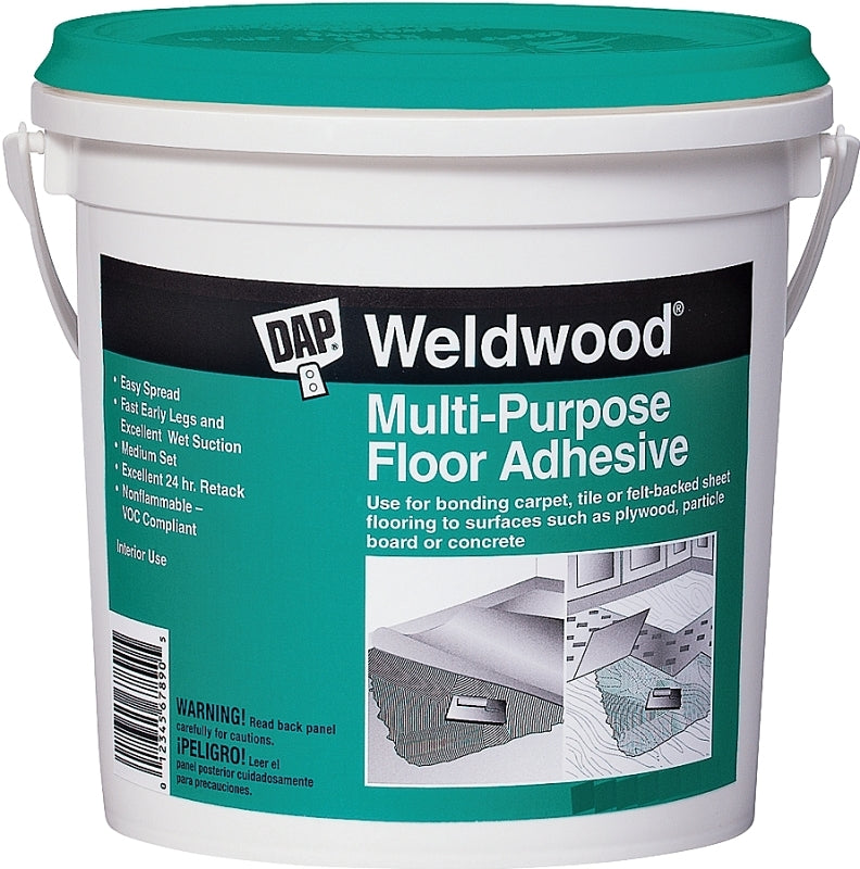 DAP 00144 Floor Adhesive, Off-White, 4 gal Pail