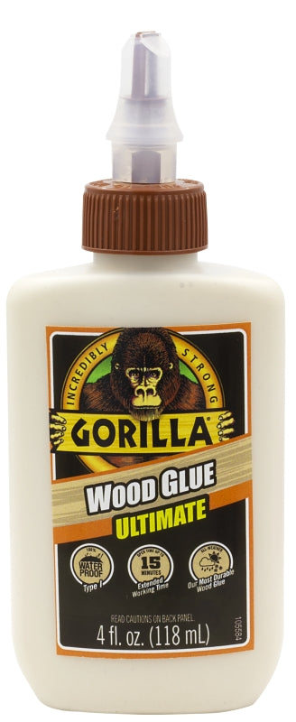 Gorilla 104397 Ultimate Wood Glue, Tan, 4 oz
