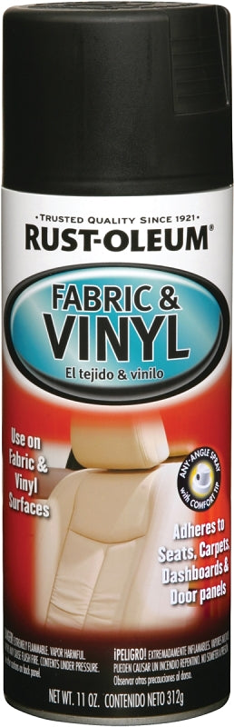 Rust-Oleum 248919 Automotive Upholstery Paint, Flat, Black, 11 oz, Can