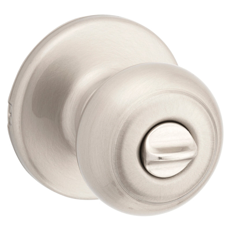 Kwikset 300CV-15 CP Privacy Door Knob, Satin Nickel