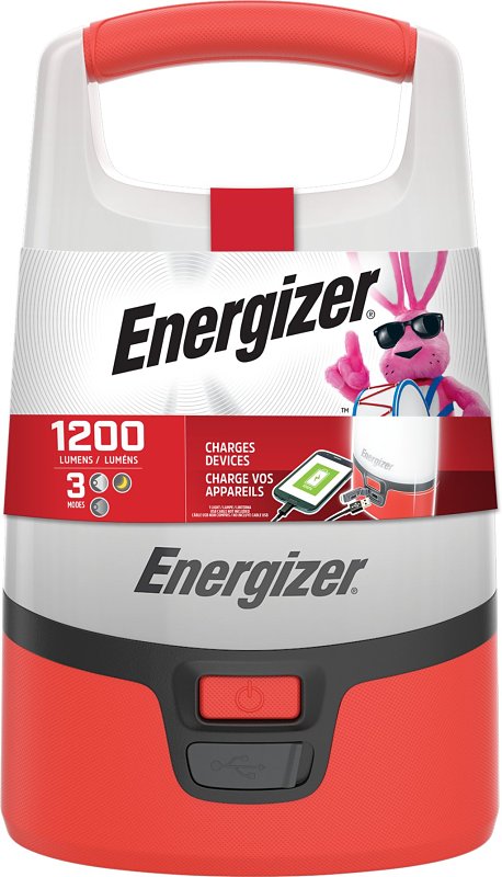 Energizer ENALU451E Lantern, LED Lamp, Plastic, Red/White