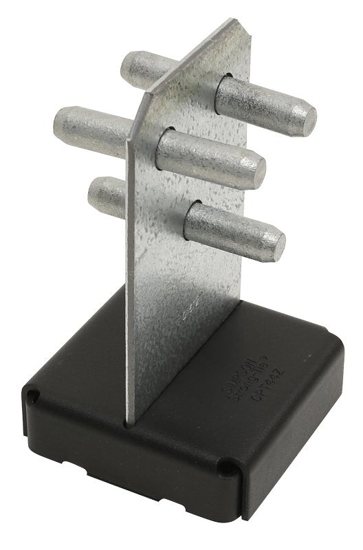 Simpson Strong-Tie CPTZ CPT44Z Concealed Post Base, 4 x 4 in Post, 12 ga Gauge, Steel, ZMAX