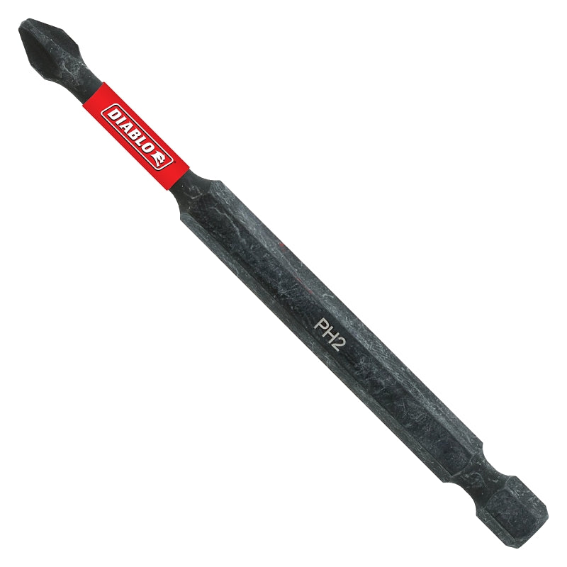 Diablo DPH235P1 Screwdriver Insert Bit, #2 Drive, Phillips Drive, 3-1/2 in L