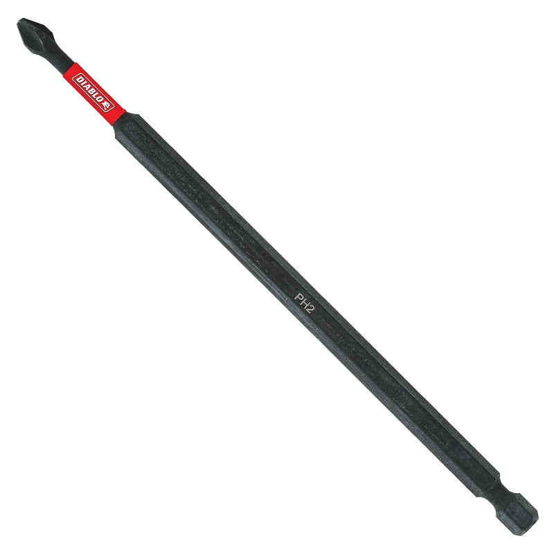 Diablo DPH26P1 Screwdriver Insert Bit, #2 Drive, Phillips Drive, 6 in L