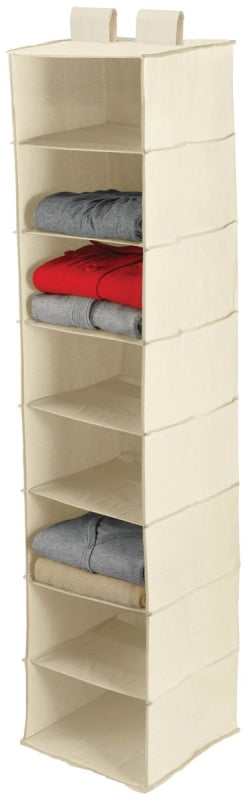 Honey-Can-Do SFT-01253 Closet Organizer, 12 in W, 54 in H, 8-Shelf, Canvas, Beige