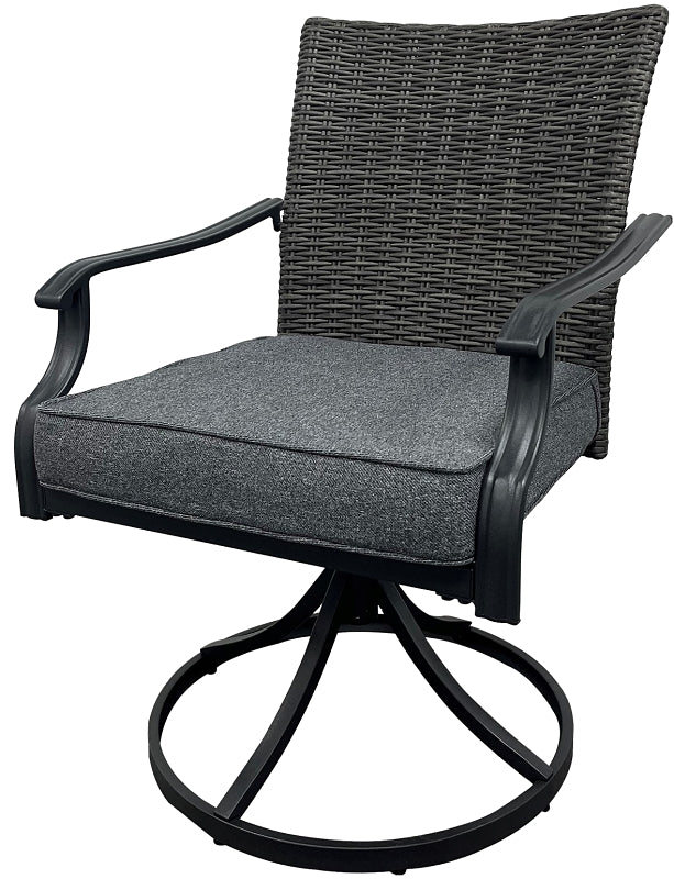 Seasonal Trends H23S0890S Swivel Dining Chair, 23.82 in W, 26.97 in D, 35.83 in H, Fabric and Wicker Seat