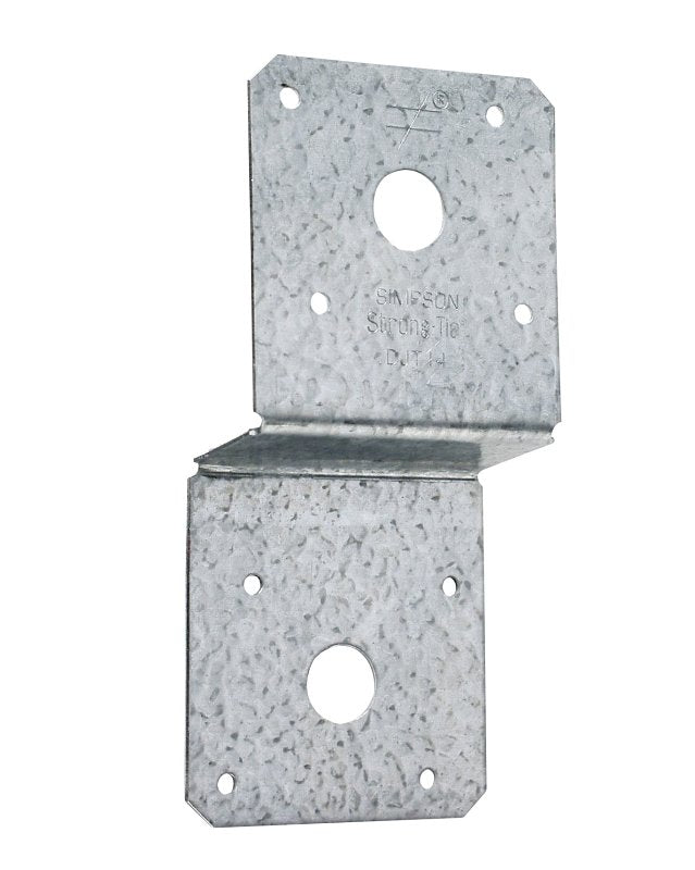 Simpson Strong-Tie DJT DJT14Z Deck Joist Tie, 3 in W, Steel, ZMAX, Fastening Method: Bolt, Nail