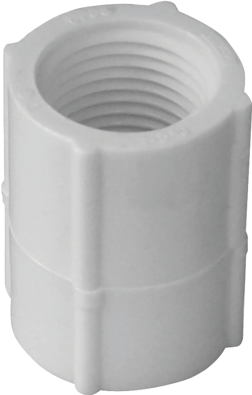 IPEX 435468 Pipe Coupling, 1 in, FPT, White, SCH 40 Schedule, 450 psi Pressure