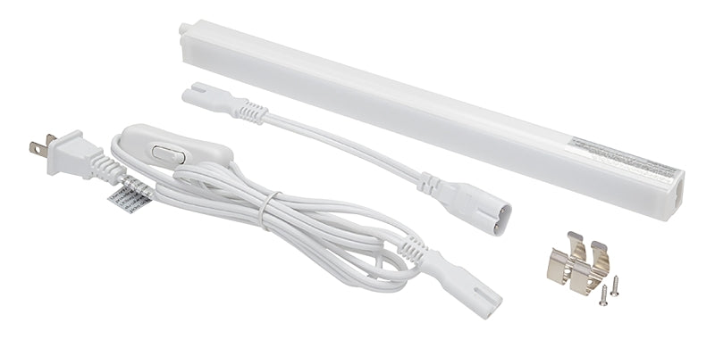 Westek Citro2 Series CTRO2-L12W Plug-In Under Cabinet Strip Light, 120 VAC, LED Lamp, 300 Lumens, White Fixture