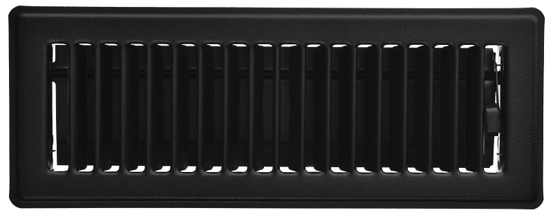 Imperial RG0145 Floor Register, Steel, Black, Powder-Coated