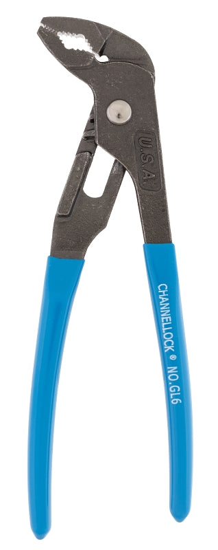 CHANNELLOCK GRIPLOCK Series GL6 Tongue and Groove Plier, 6-1/2 in OAL, 1.06 in Jaw Opening, Blue Handle, 1 in L Jaw