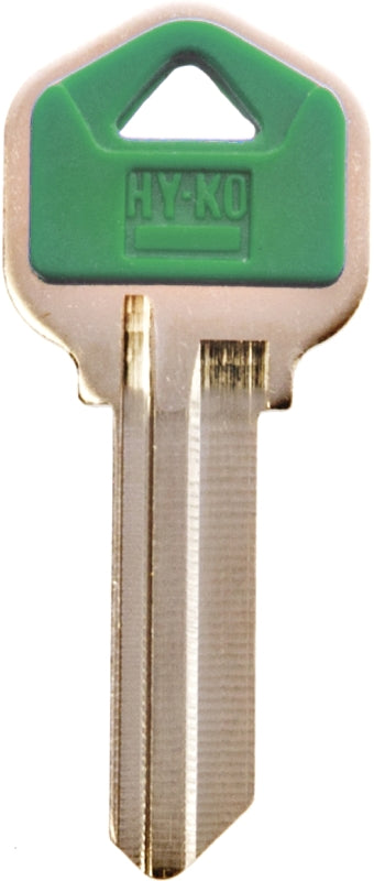 Hy-Ko 13005KW1PG Key Blank, Brass/Plastic, Nickel, For: Kwikset Cabinet, House Locks and Padlocks