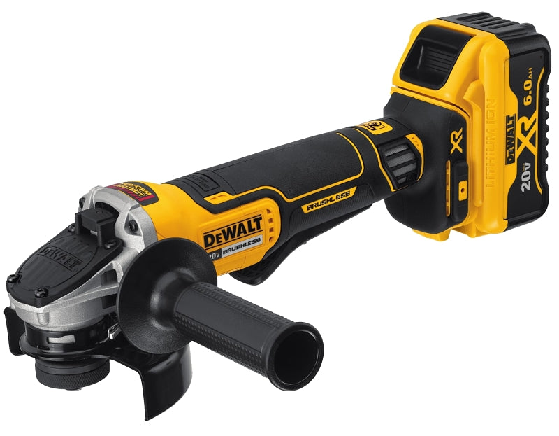 DEWALT DCG413R2 Angle Grinder Kit, Battery Included, 20 V, 6 Ah, 5/8-11 Spindle, 4-1/2 in Dia Wheel, 9000 rpm Speed