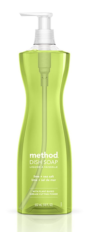 method 1240 Dish Soap, 18 fl-oz, Liquid, Lime, Sea Salt, Light Willow Green