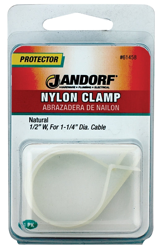 Jandorf 61458 Cable Clamp, Nylon, Natural