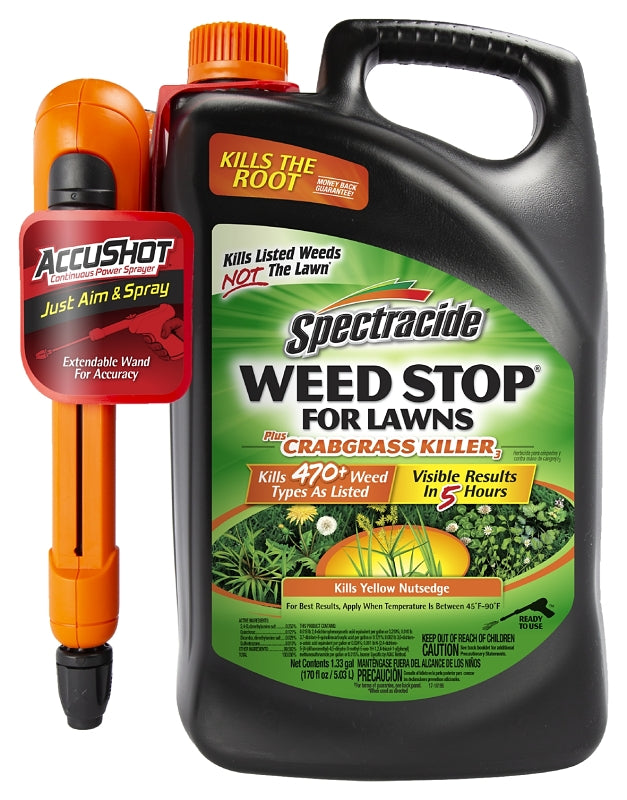 Spectracide Weed Stop HG-96588 Weed Killer, Liquid, Spray Application, 1.33 gal