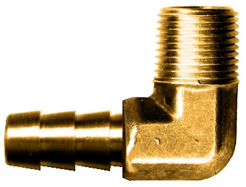 139-6BP BARB - HOSE BRASS 90EL