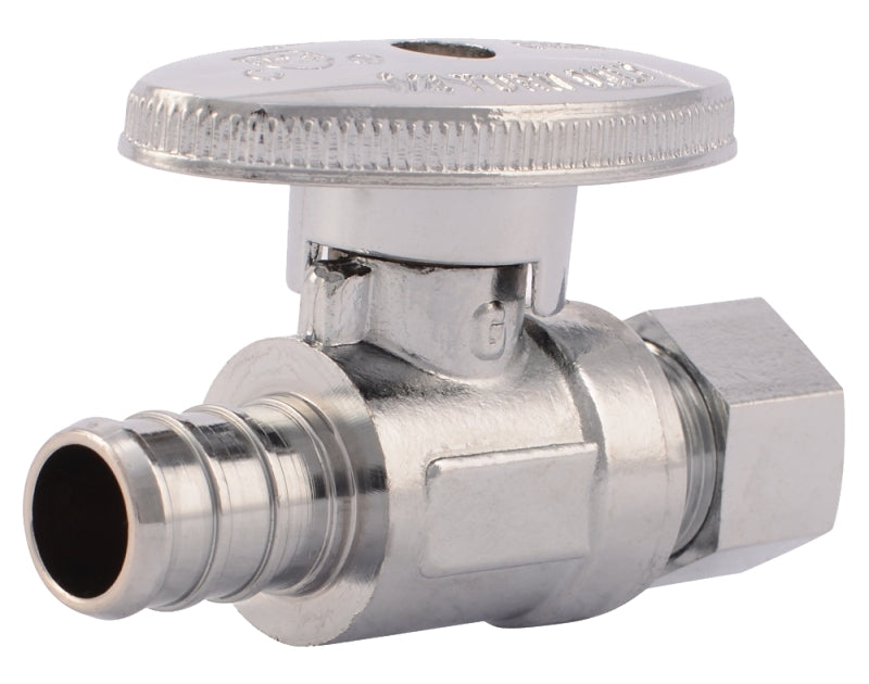 SharkBite 23057LF Stop Valve, 1/2 x 3/8 in Connection, Compression, 80 to 160 psi Pressure, Brass Body