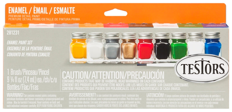 Testors 281231 Enamel Paint Set, 0.25 oz, Bottle