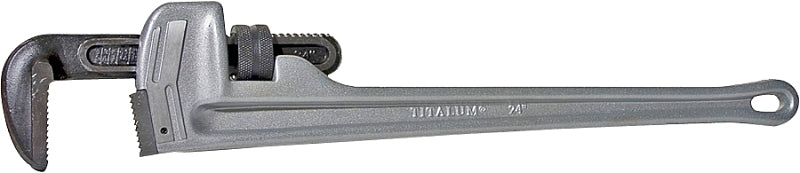 Superior Tool 04824 Pipe Wrench, 3 in Jaw, 24 in L, Straight Jaw, Aluminum, Epoxy-Coated
