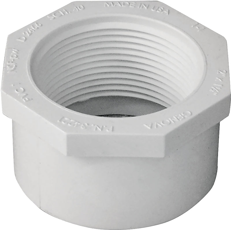 IPEX 435737 Reducing Bushing, 2 x 1-1/2 in, Spigot x FPT, White, SCH 40 Schedule, 150 psi Pressure