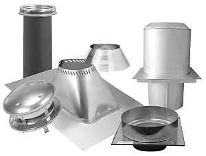 Selkirk 208620 Ceiling Support Kit, Flat, Stainless Steel