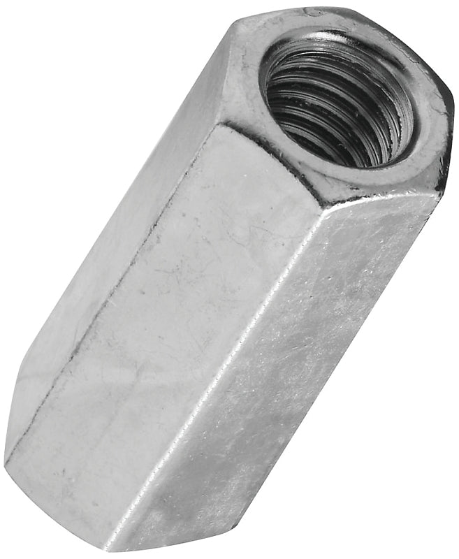 Stanley Hardware 4003 Series N182-691 Coupling Nut, UNC Thread, 7/16-14 Thread, Steel, Zinc