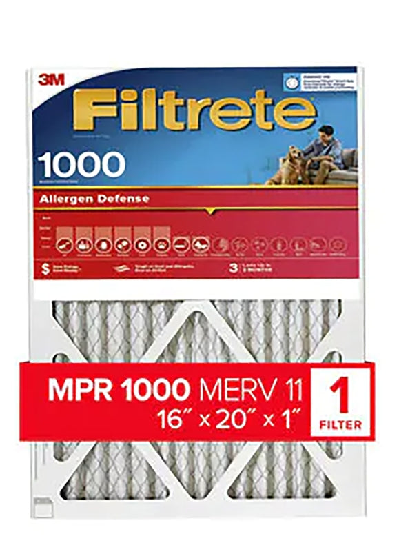 Filtrete 9800-4 Air Filter, 16 in L, 20 in W, 11 MERV, 1000 MPR