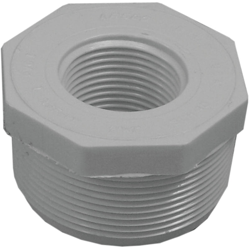 IPEX 435711 Reducing Bushing, 2 x 1 in, MPT x FPT, White, SCH 40 Schedule, 150 psi Pressure