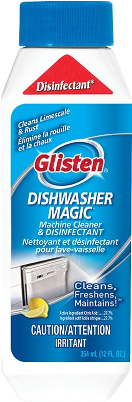 Glisten Dishwasher Magic C-DM06N Dishwasher Cleaner, 12 oz Bottle, Liquid, Citrus