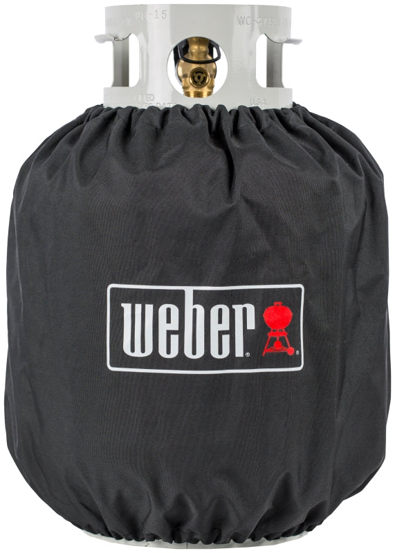 Weber 7137 Tank Cover, 13.9 in L, 13.9 in W, 16-1/2 in H, Polyester, Black