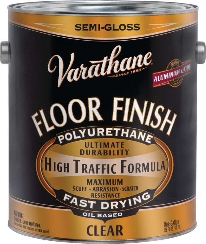 Varathane 214551 Premium Floor Finish Paint, Semi-Gloss, Liquid, 1 gal, Can