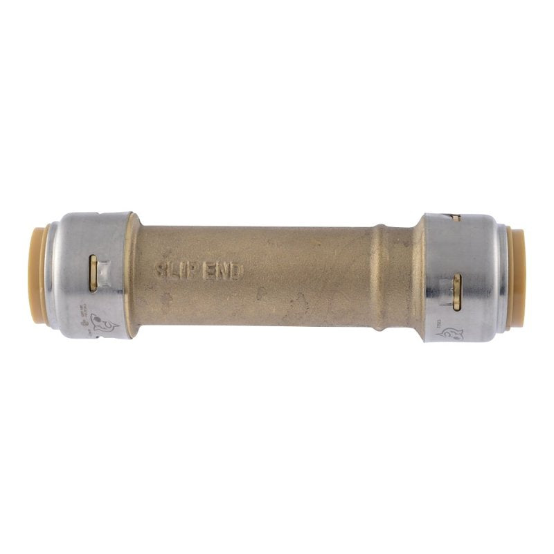 SharkBite Max UR3016A Pipe Coupling, 3/4 in PTC, Brass, 250 psi Pressure