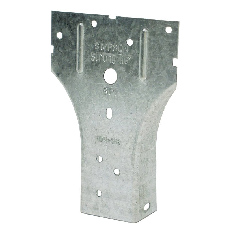 Simpson Strong-Tie SP1 SP1Z Stud Plate Tie, 5-1/16 in L, 3-1/2 in W, Steel, Galvanized, Fastening Method: Nail